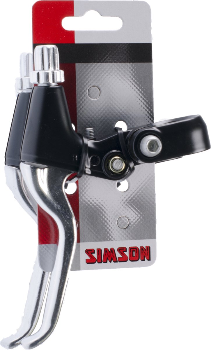 Simson Bremshebelset verstellbarer kurzer Griff Aluminium schwarz