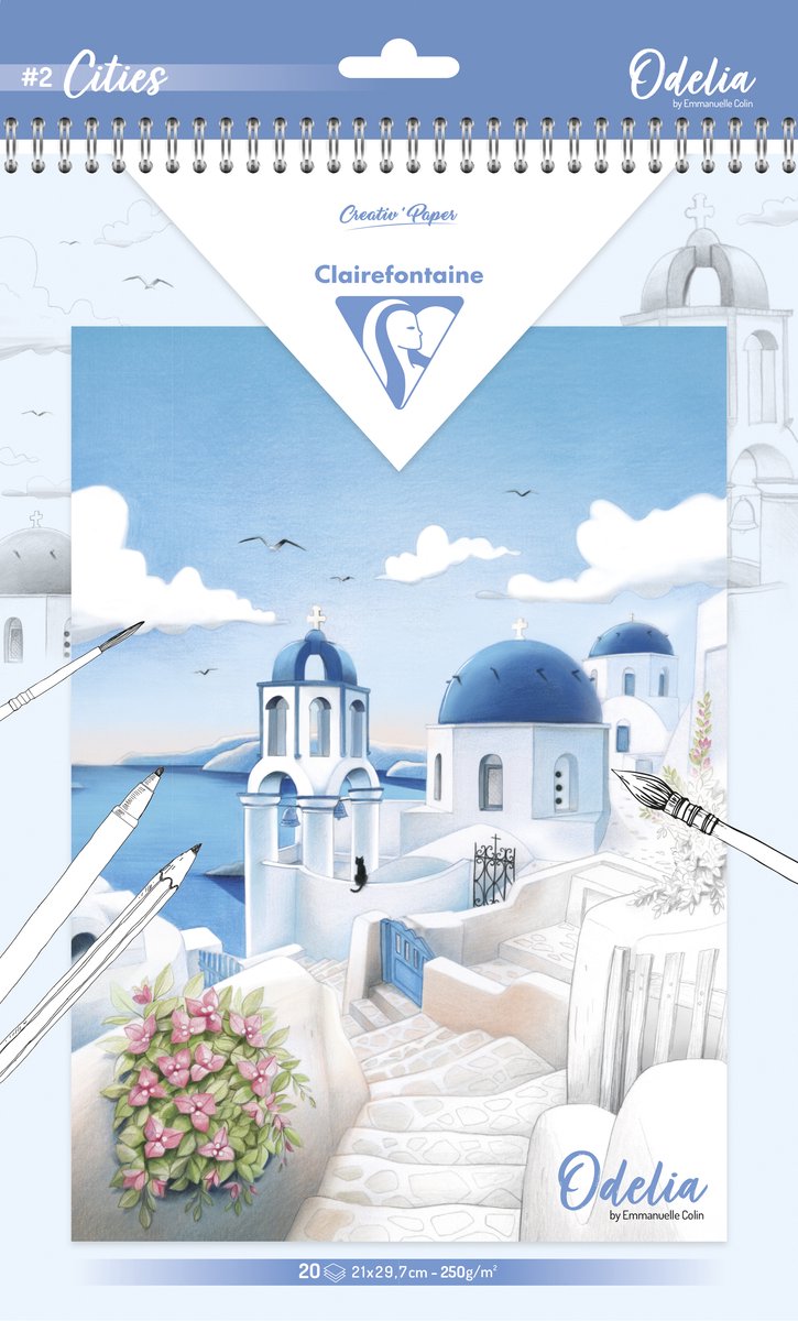 Clairefontaine Malbuch Odelia A4 Städte