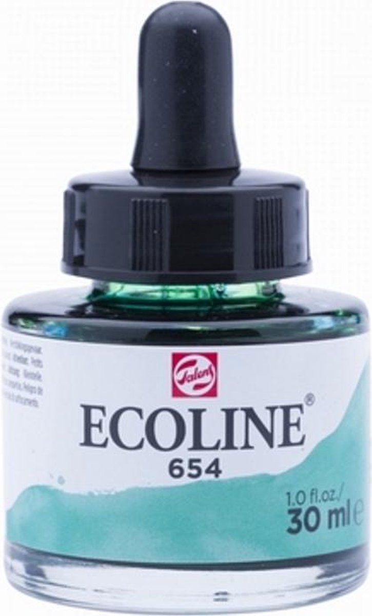 Ecoline • flüssige Aquarellflasche 30 ml Kieferngrün 654