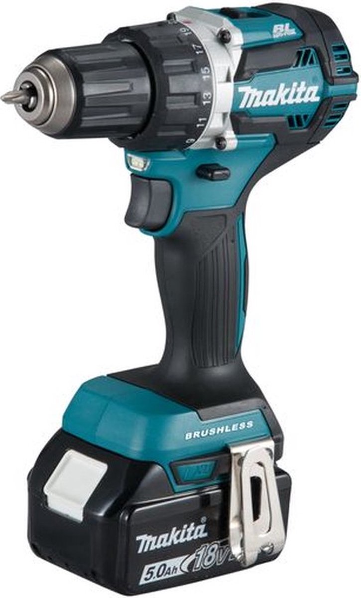Makita-Werkzeuge – 18-V-Akku-Bohrschrauber, 1x Akku 5,0 Ah Li-Ion, ohne Ladegerät ddf484t1j