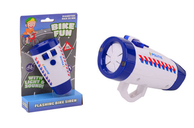 Fahrradspaß LED-Lampe Polizei mit Sirene
