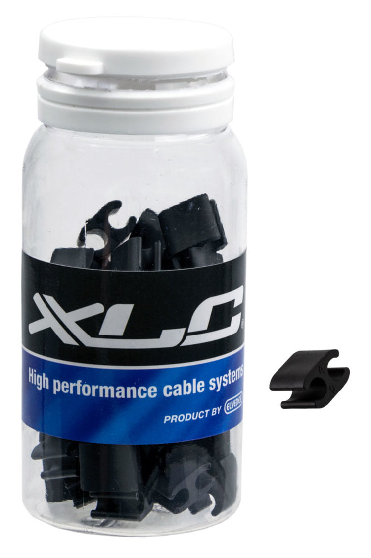 XLC Kabed Duo Kabelclip PVC 4,1 4,1 mm schwarzer Topf a 50
