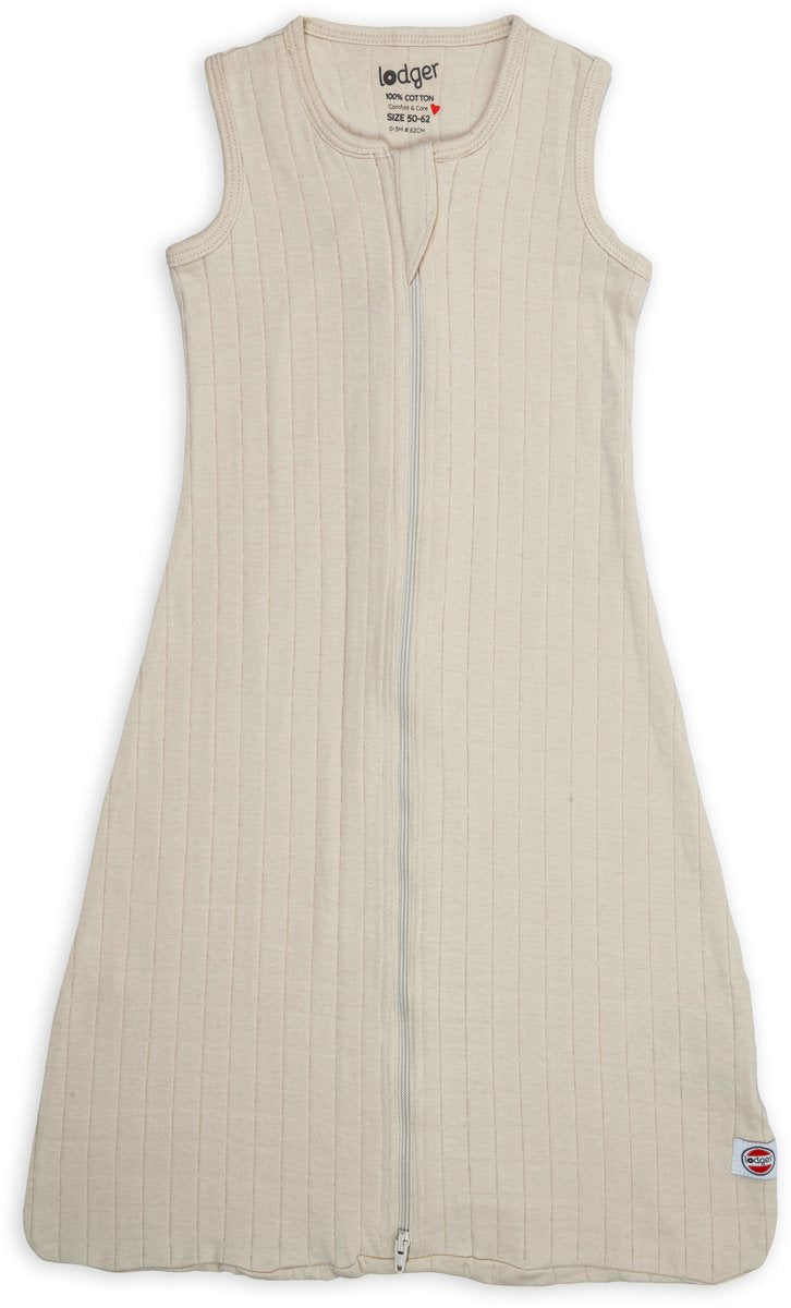 Lodger Hopper – Hydrophiler Schlafsack Baby – Creme – 0,3 Tog – 80 cm – Bio-Baumwolle – Sommerschlafsack Babyschlafsack