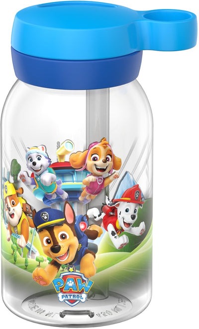 Mepal Trinkflasche mit Strohhalm Campus – 450 ml – Wasserflasche für Kinder – auslaufsicher – hygienischer Drehdeckel – Paw Patrol Pups