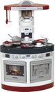 Klein Toys Miele Küchendreieck - Kochfeld, Espressomaschine, Backofen, Geschirrspüler, Dunstabzugshaube, Spüle - inkl. passendes Zubehör, Licht- und Soundeffekte - rotgrau