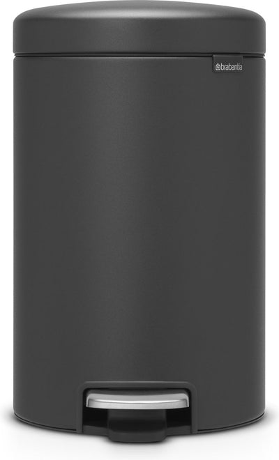 Brabantia Newicon Abfallbehälter – 12 Liter – Mineral Infinite Grey