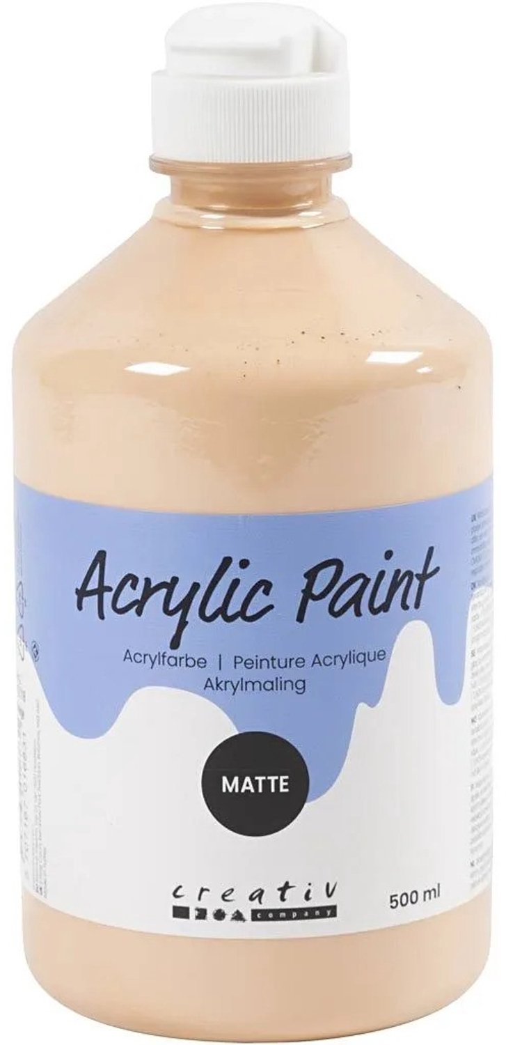 Creativ Company Acrylfarbe matt, hellbeige, 500 ml 1 Flasche