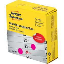 Markierungspunkte Avery Magenta 250 Stück 19 mm