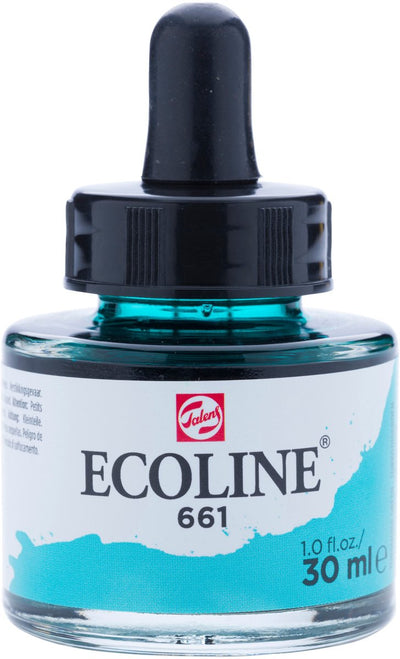 Talens Ecoline Flüssig-Aquarellflasche 30 ml Türkisgrün 661