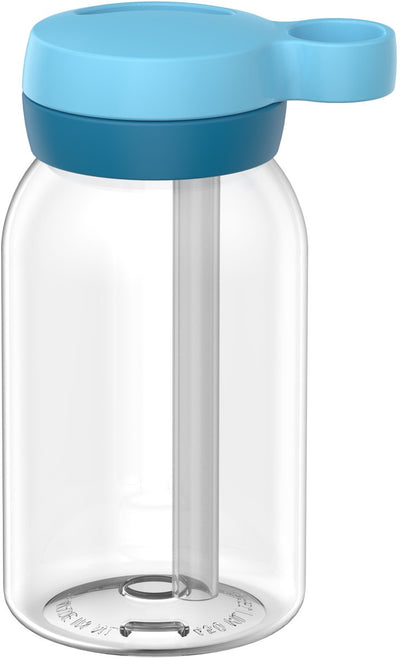 Mepal Trinkflasche mit Strohhalm Campus – 450 ml – Wasserflasche für Kinder – auslaufsicher – hygienischer Drehdeckel – cooles Blau