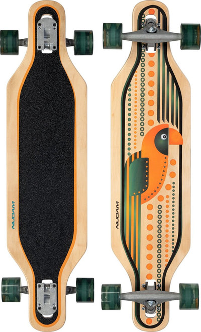 Nijdam Longboard Drop-Through 36 – Echo Coco – Holz – Schwarzorange