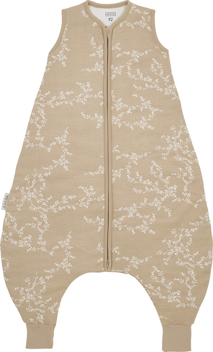 Meyco Baby Branches Baby-Winterschlafoverall-Pullover – Sand – 104 cm – 2,0 Tog