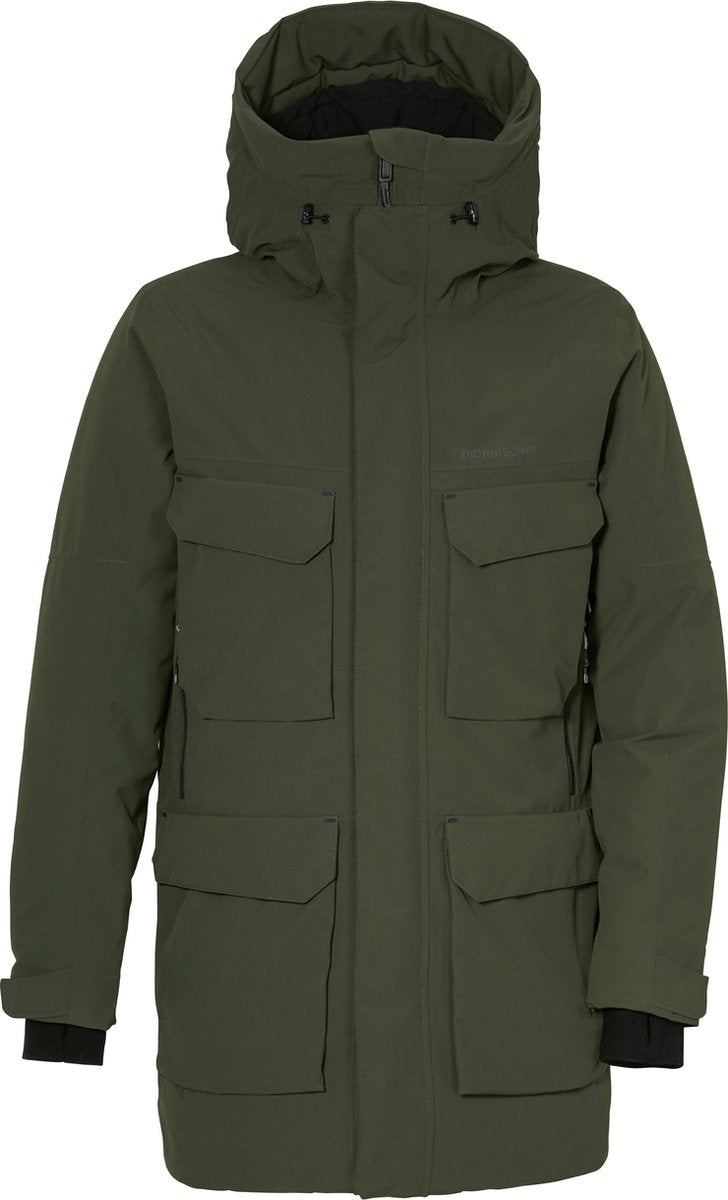 Didriksons Draw USX Parka 8 Herren-Outdoorjacke – Dunkelgrün