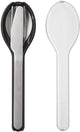 Mepal - Elliptisches Besteckset 3-teilig - Messer. Gabel und Löffel – Edelstahl – Nordic Black