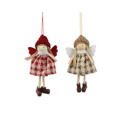Decoris Weihnachtsanhänger Engel Polyester 13x7x3cm
