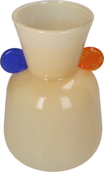 HD Collection Vase aus Glas, beige, 17,5 x 16 x 25 cm