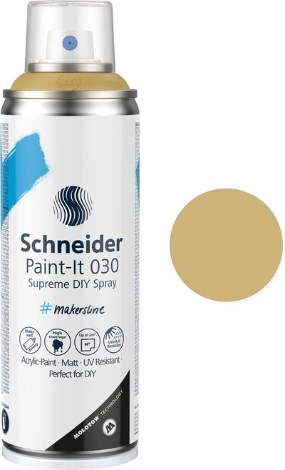 Schneider Schreibwaren Schneider Sprühfarbe – Paint-it 030 – DIY Sprühfarbe – Acrylfarbe – 200 ml – Gold – S-ML03050066