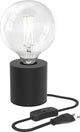Calex Tischlampe rund - industriell - E27-Fassung - schwarz - exkl. Lichtquelle
