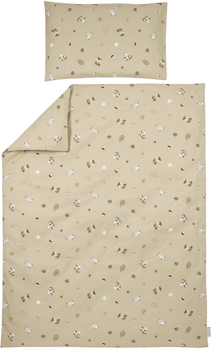 Meyco Baby Waldtiere Bettbezug Bett – Sand – 100 x 135 cm