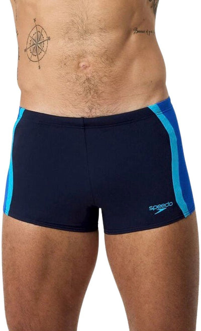 Speedo Solid Splice Aqua Short Herren-Sportbadehose – Marineblau