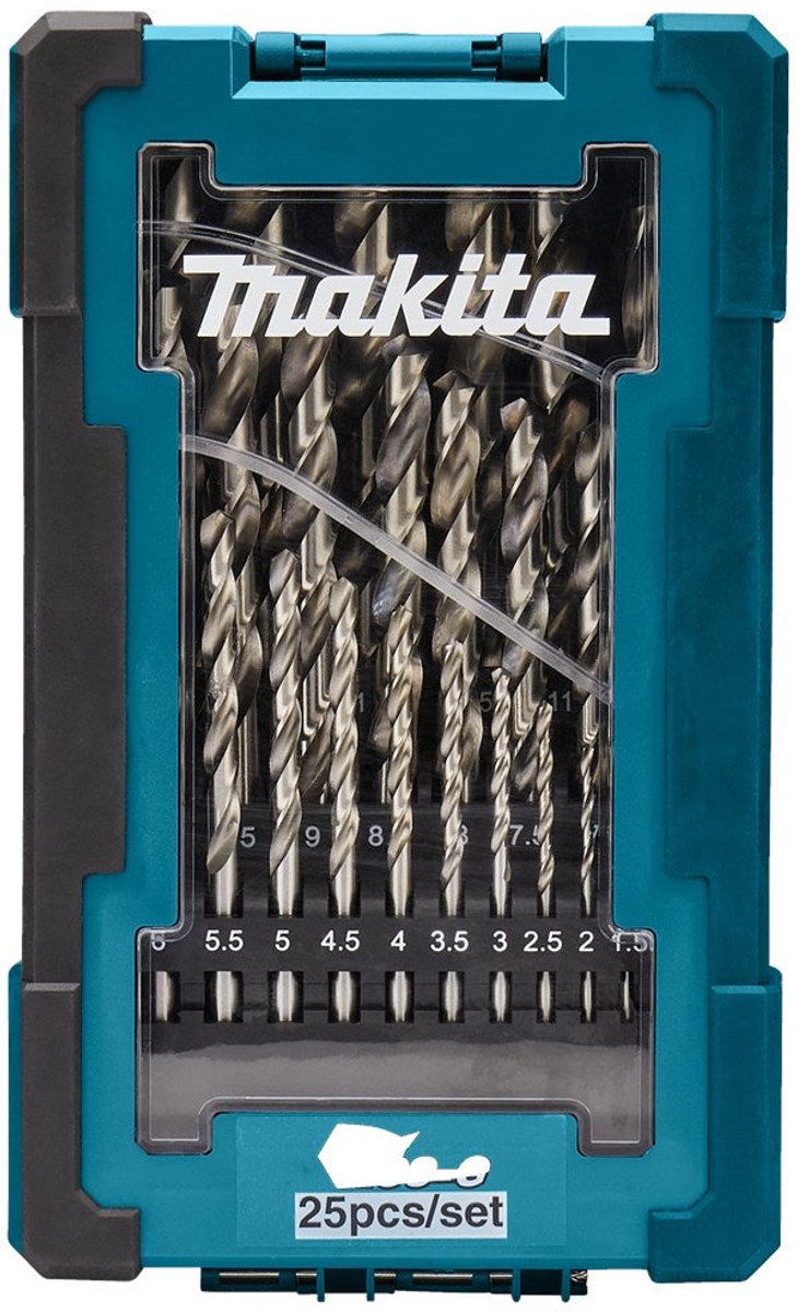 Makita-Zubehör d-67555 | Metallbohrer-Set | hss-g | 25-teilig - d-67555