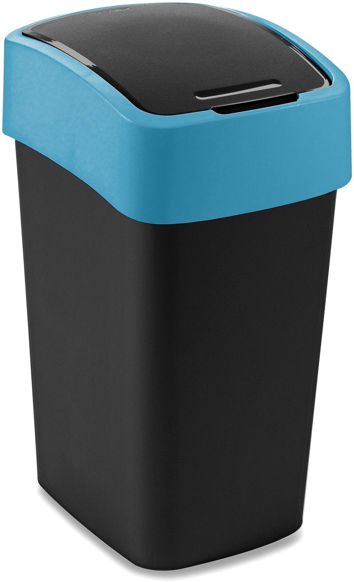 Curver Flip-Bin Abfallbehälter schwarz blau 25l