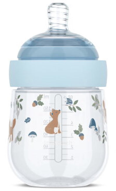 Mepal Mio Babyflasche Little Dutch – 165 ml – Anti-Kolik – Spiraldesign verhindert Verstopfen – medizinisches Silikon – Waldfreunde