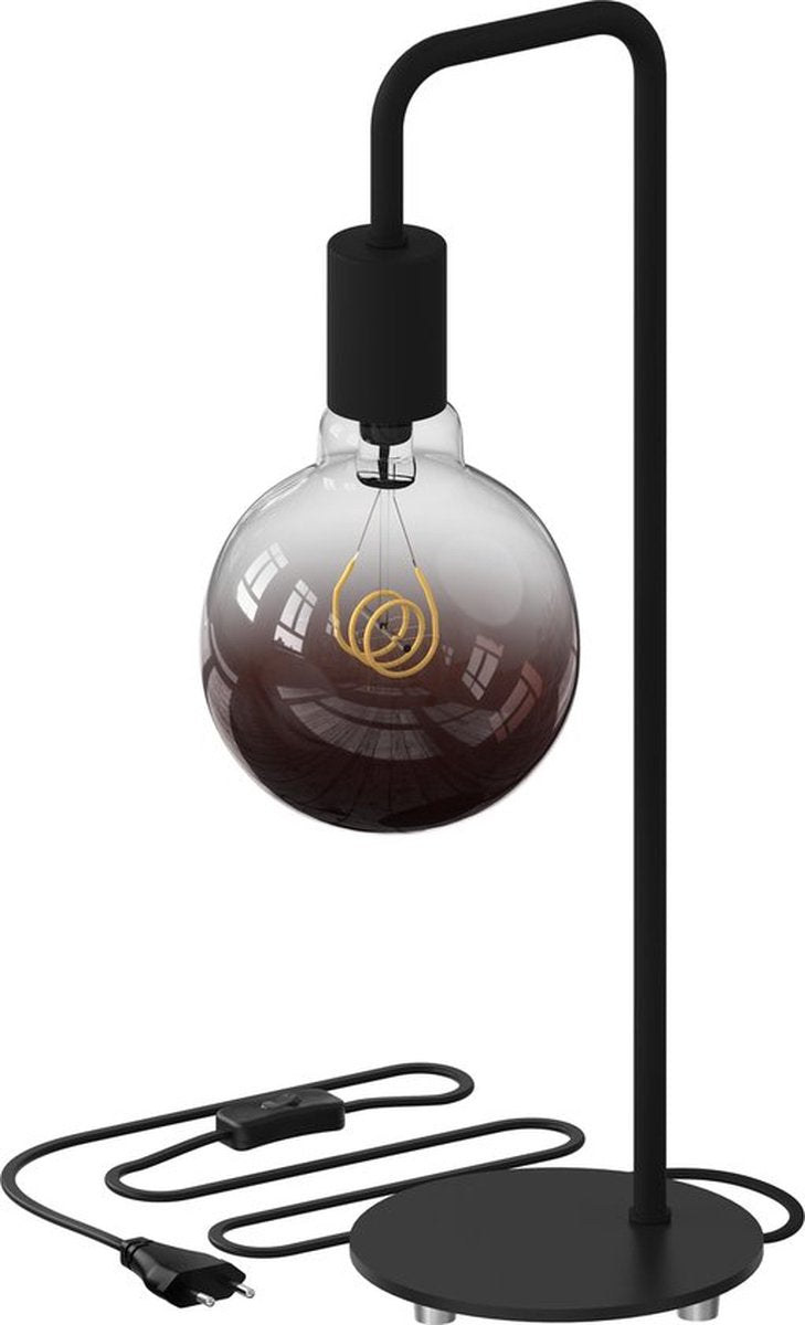 Calex u-line Tischlampe - Industrie - E27-Fassung - Schwarz - exkl. Lichtquelle