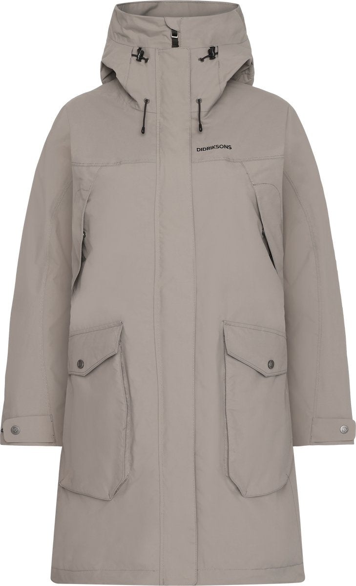 Didriksons Thelma Wns Parka 10 Damen-Outdoorjacke – Aschebraun
