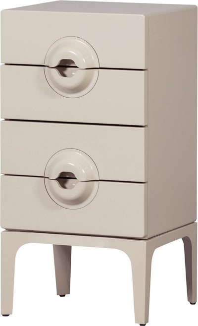 Woood Kommode 4 Schubladen verschmelzen – Holz – Greige – 89 x 44 x 45 cm