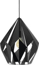 Eglo Carlton 1 Hängelampe – E27 – 38,5 cm – Schwarz Silber