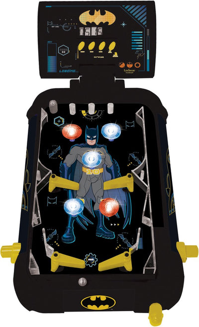 Lexibook Batman elektronischer Tisch-Flipper mit tollem Design, Sounds, Beleuchtung und digitalen Partituren, um alleine zu spielen oder Ihre Freunde herauszufordern.