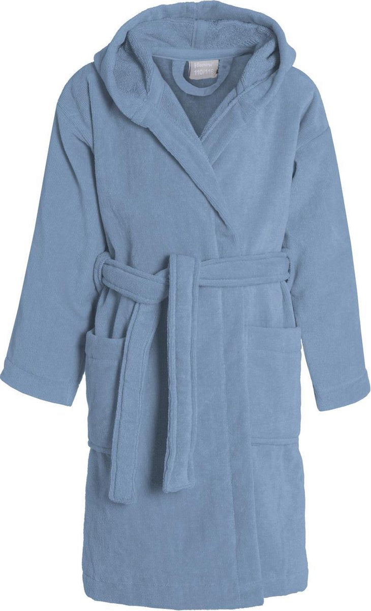 Seepferdchen - rein - Kinderbademantel - Denim - 146 152