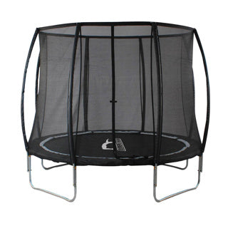 Alarm -Trampolin mit Sicherheitsnetz schwarz 305 cm