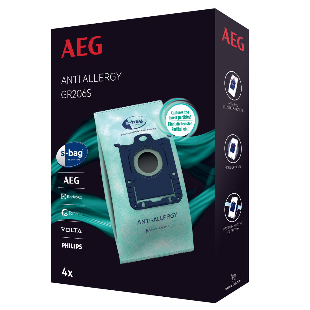 AEG AEG GR206S S-BAG Anti-Allergie-Staubsaugerbeutel 4 Teile
