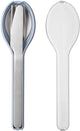 Mepal - Elliptisches Besteckset 3-teilig - Messer. Gabel und Löffel – Edelstahl – nordisches Blau