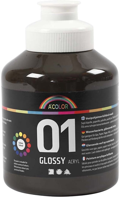 Creativ Company Acrylfarbe glänzend, braun, 500 ml 1 Flasche