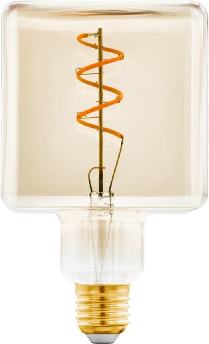 Eglo LED-Lampe - E27 - ø 9,5 cm - Bernstein - quadratisch - 1600k - dimmbar