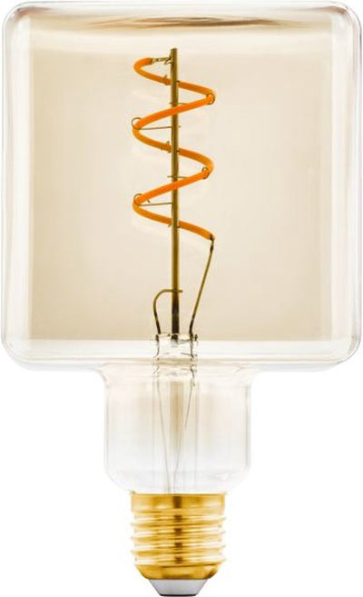 Eglo LED-Lampe - E27 - ø 9,5 cm - Bernstein - quadratisch - 1600k - dimmbar