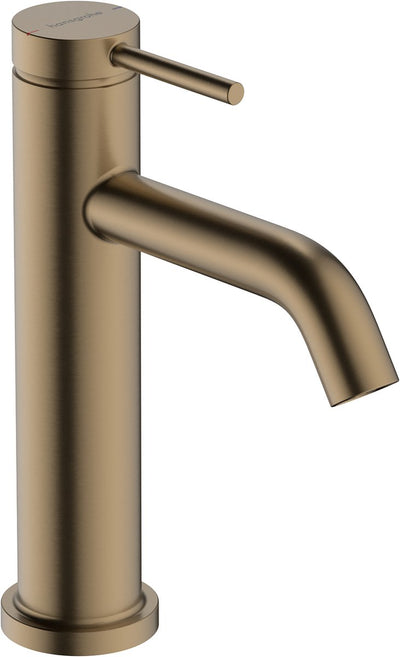Hansgrohe tecturis s – Waschtischarmatur – Einhebelbedienung – mit Ablaufgarnitur – Größe 110 mm – gebürstete Bronze