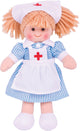 Bigjigs Stoffpuppe Schwester Nancy 28 cm