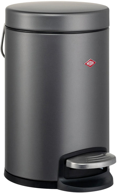 Wesco Kosmetik 133 Abfallbehälter | Treteimer | 3 Liter | Metall - Graphit matt | Make-up-Abfallbehälter