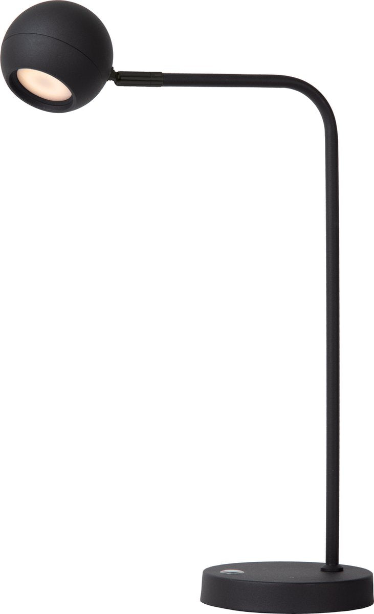 Lucide Comet – wiederaufladbare Schreibtischlampe – wiederaufladbarer Akku – LED 3 Stufendimmung – 1 x 3 W, 2700 K – Schwarz