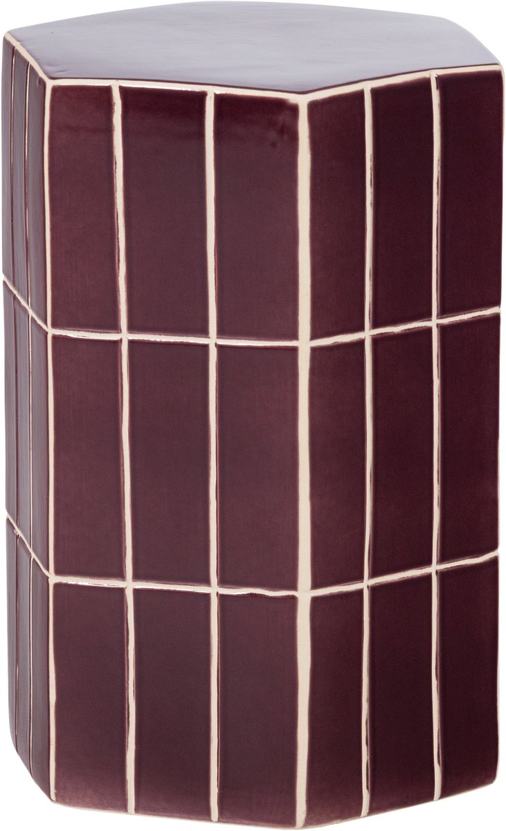 Woood Plu dekorativer Beistelltisch – Keramik – Lila – 42 x 30 x 26