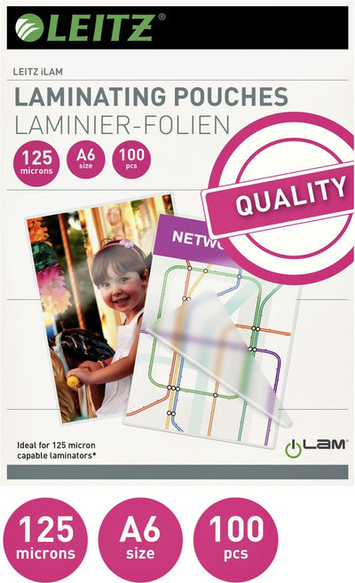 Leitz Laminierfolien – A6 – 125 Mikron – 100 Stück