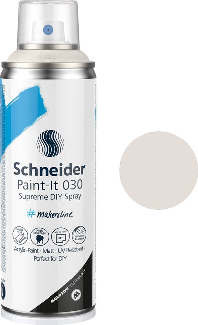 Schneider Schreibwaren Schneider Sprühdose Farbe – Paint-it 030 – DIY Sprühfarbe – Acrylfarbe – 200 ml – Grau – S-ML03050005