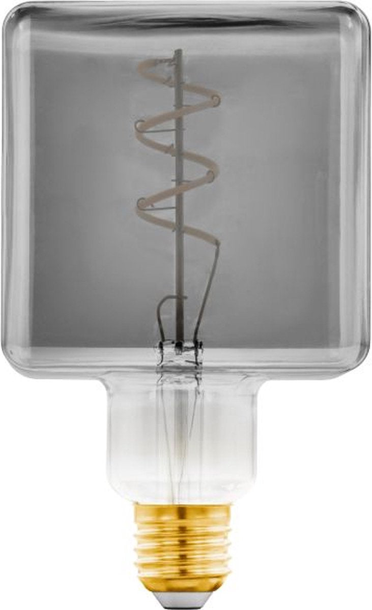 Eglo LED-Lampe - E27 - 15,5 cm - schwarz transparent - quadratisch - 1700k - dimmbar
