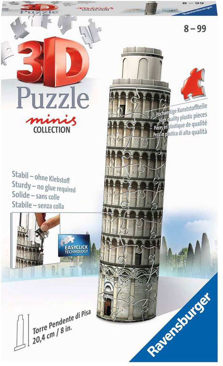 Ravensburger Mini-Schieferturm – Pisa 3D-Puzzle-Gebäude