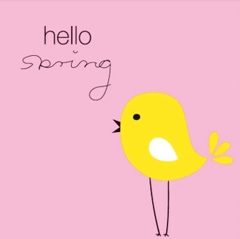 Duni Duni Paassevet Hallo Spring Pink gelb 33x33 cm