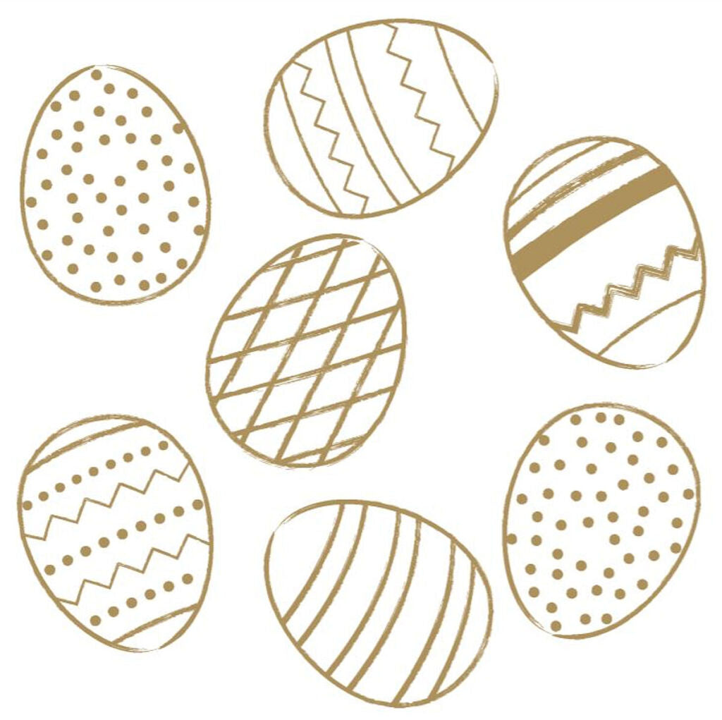 Duni Duni-Servietten goldene Eier 3-Laags 33x33 cm